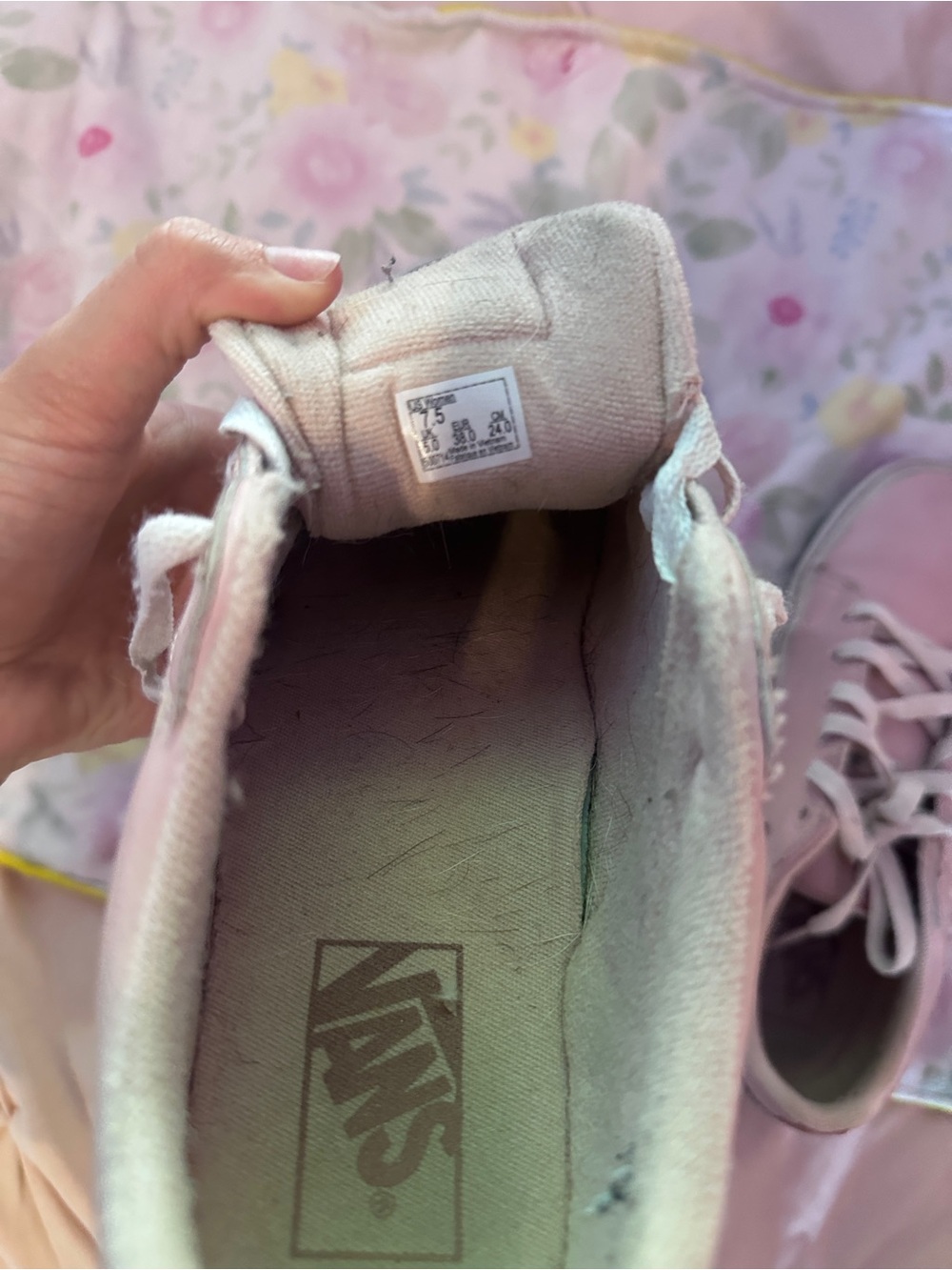 Vans Light Pink Low-Top Canvas Sneakers - Picture 5 of 5